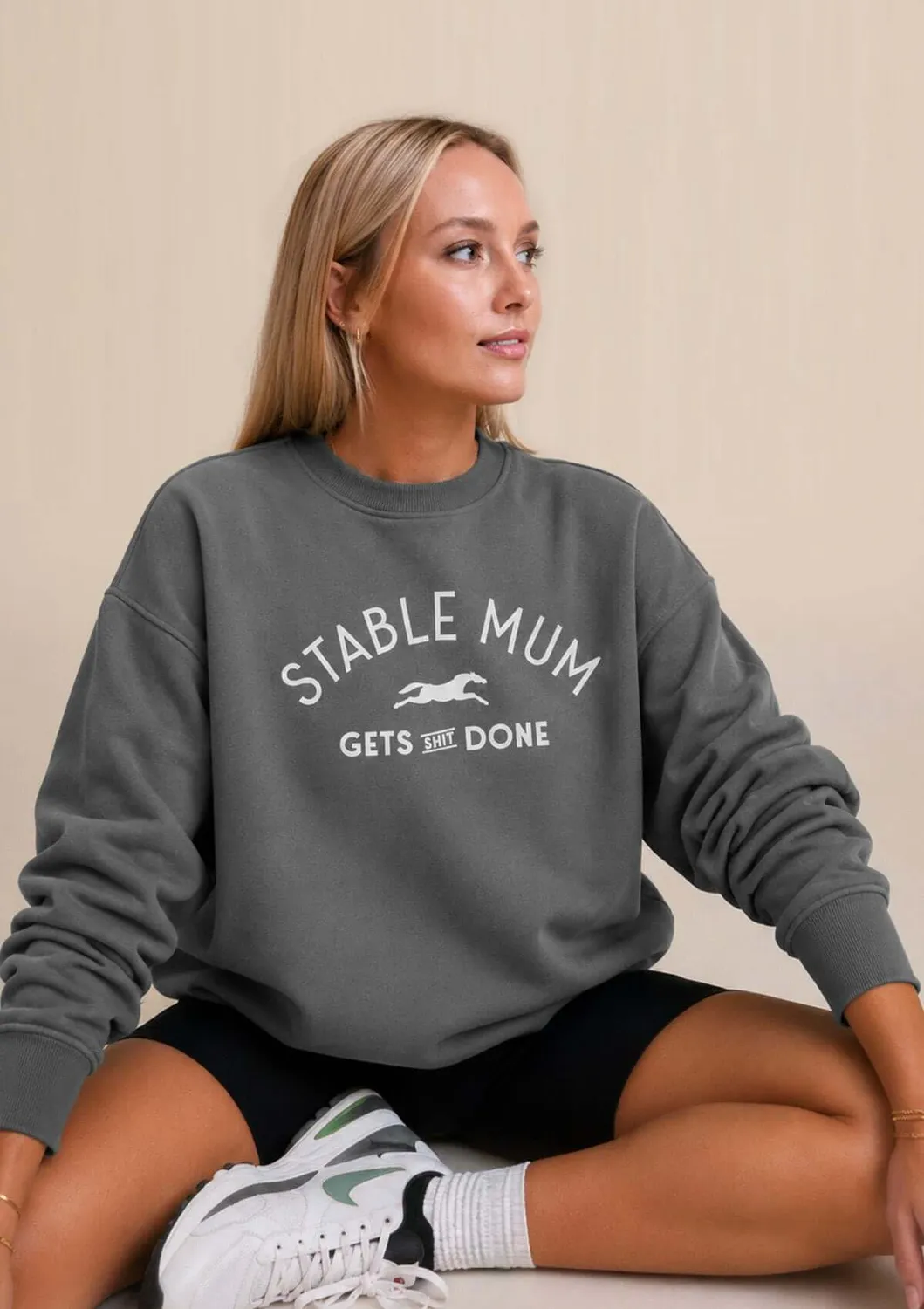LOPE Stable Mum sweatshirt grå oversize M