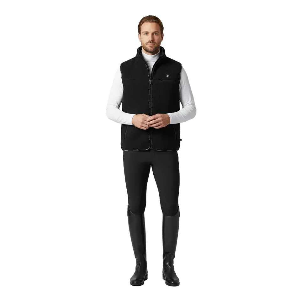 C2E Elk Grove fleecevest sort unisex sherpa 260g