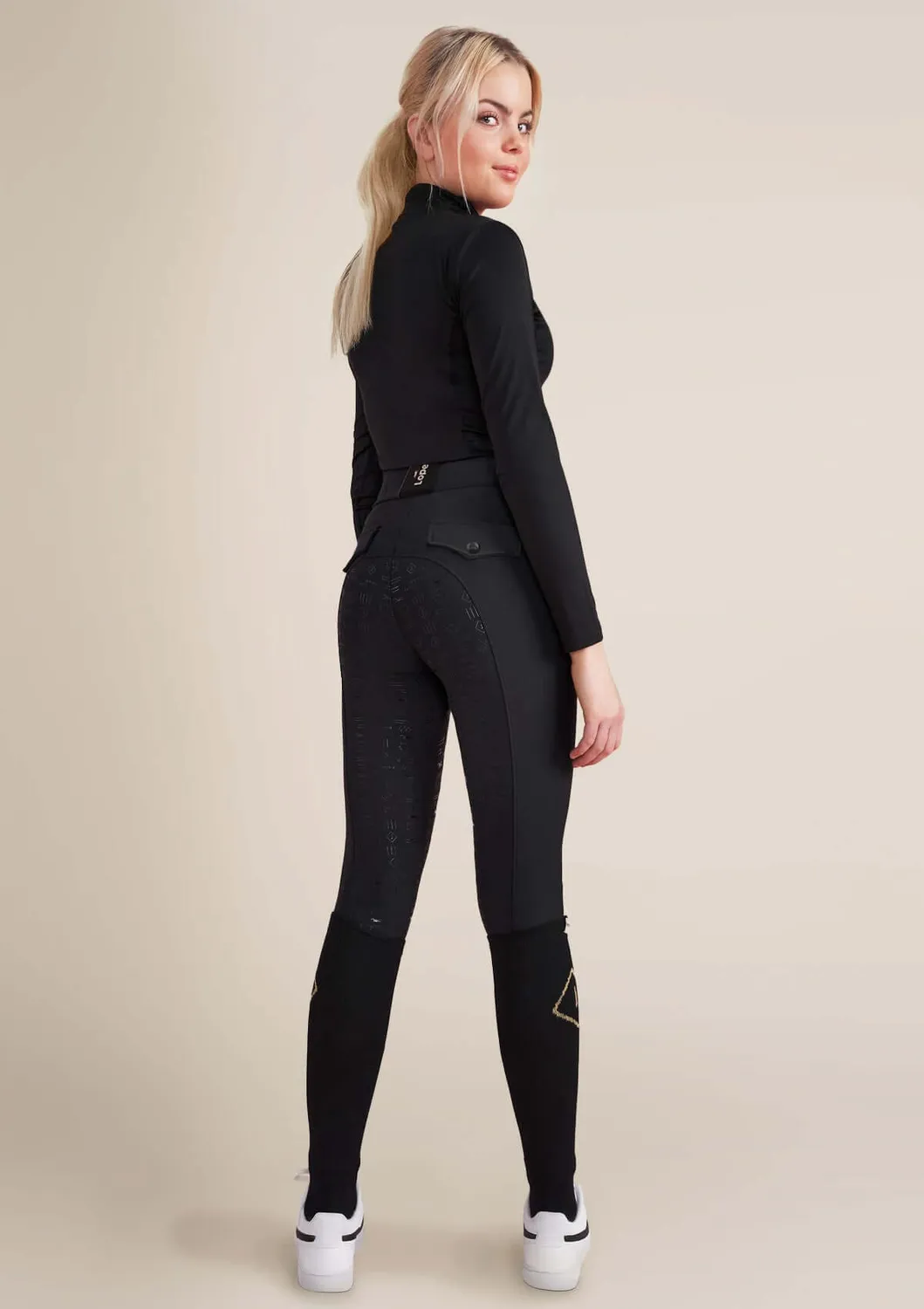 LOPE The Flow ridebukser Black-on-Black kompression