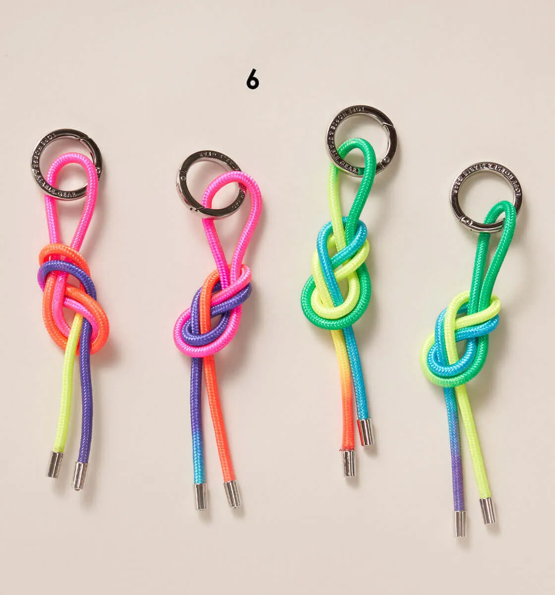 LOPE Taskevedhæng charm neon rainbow pink nylon
