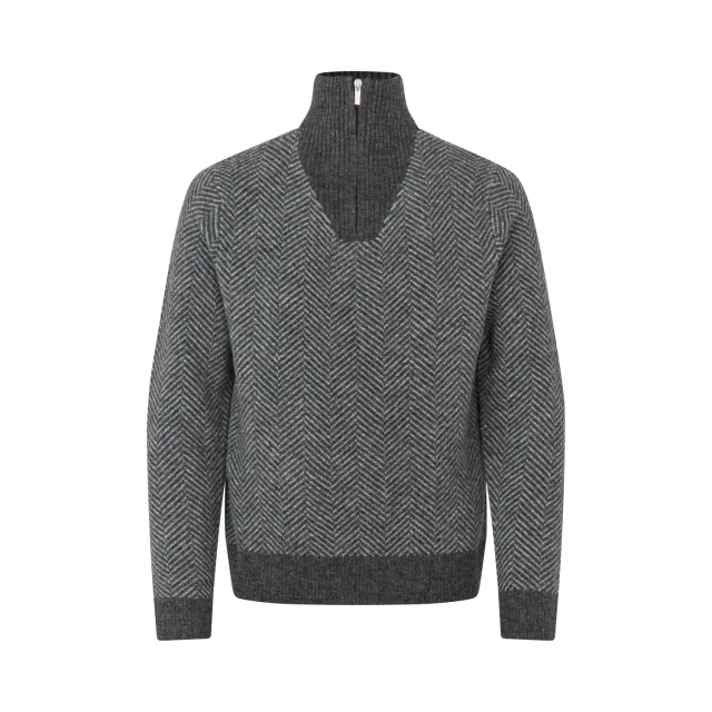 Kingsland KLAndrew striktrøje Dark Grey M uld