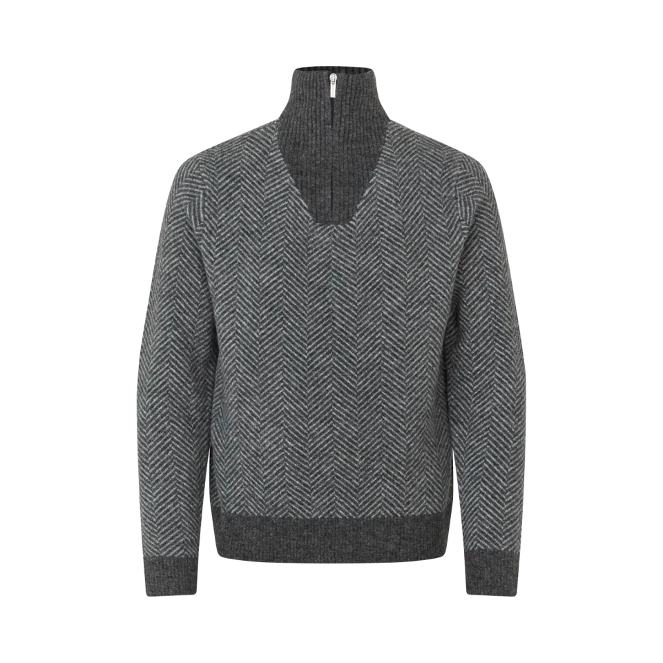 Kingsland KLAndrew striktrøje Dark Grey M uld