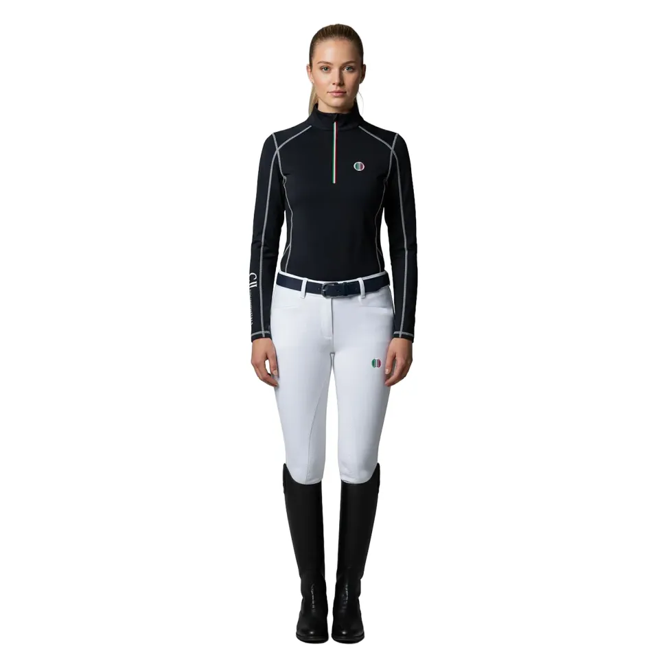 C2E Anaheim Langærmet Træningsbluse Navy Dry
