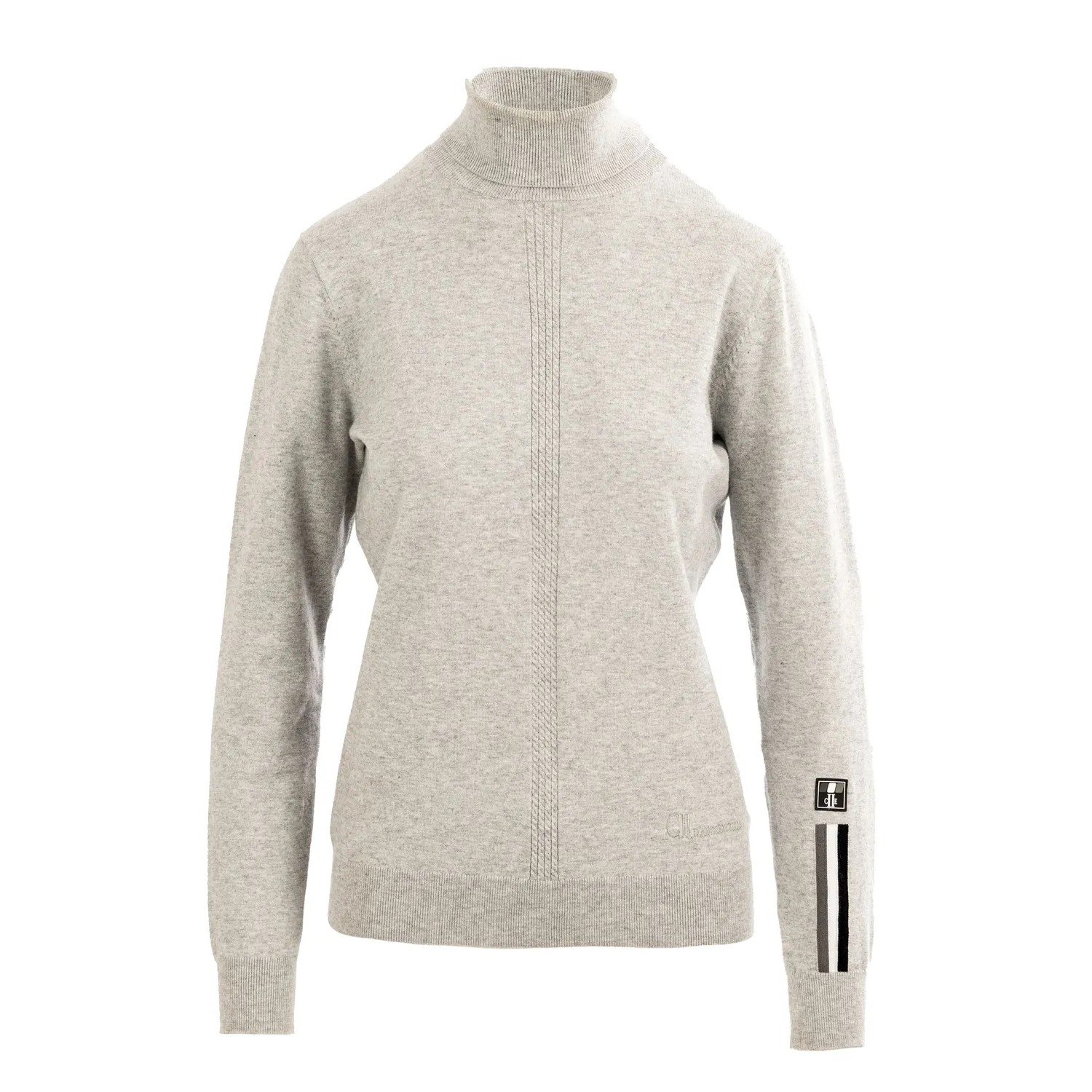 C2E Vasco striktrøje grå rullekrave cashmere