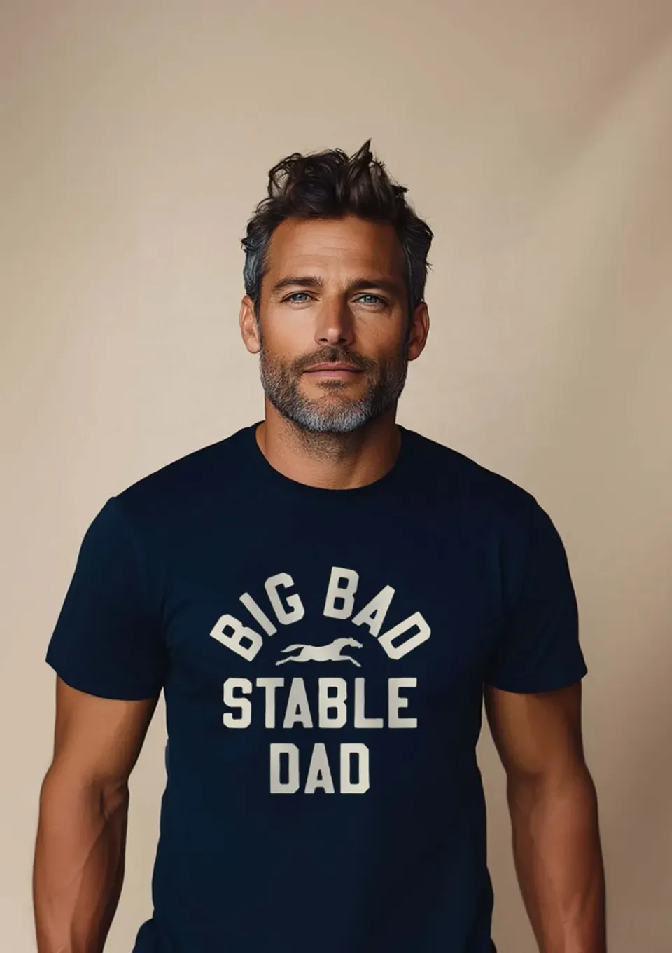 LOPE Big Bad Stable Dad T-shirt mørkeblå bomuld