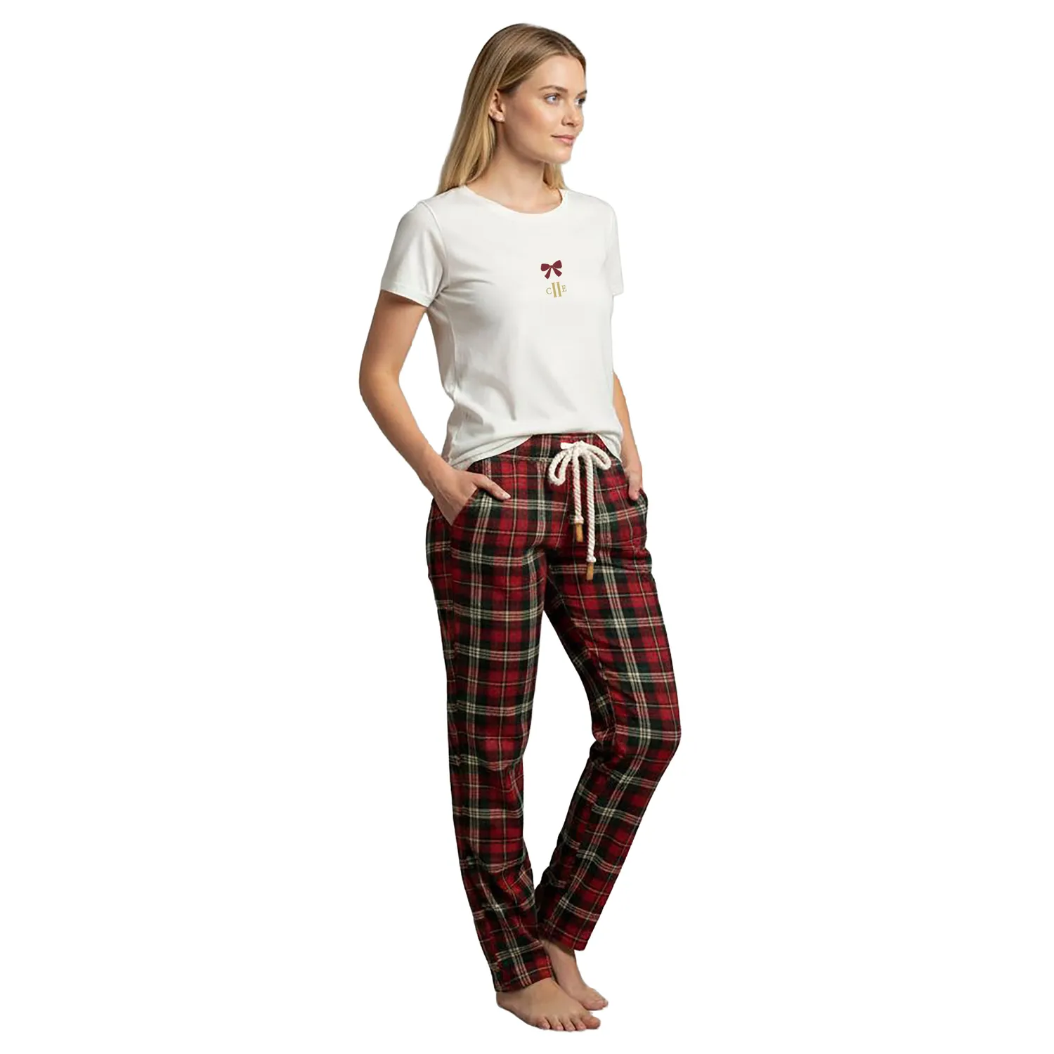 C2E Equestrain Albergo t-shirt hvid broderi bomuld