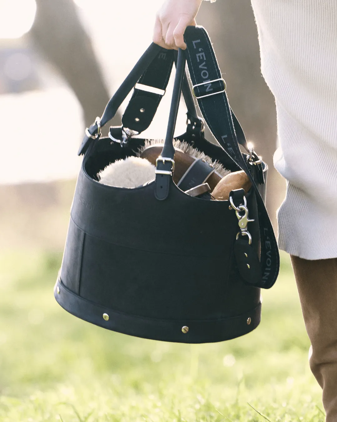 L'Evoine Le Baquet strigletaske læder 35 cm