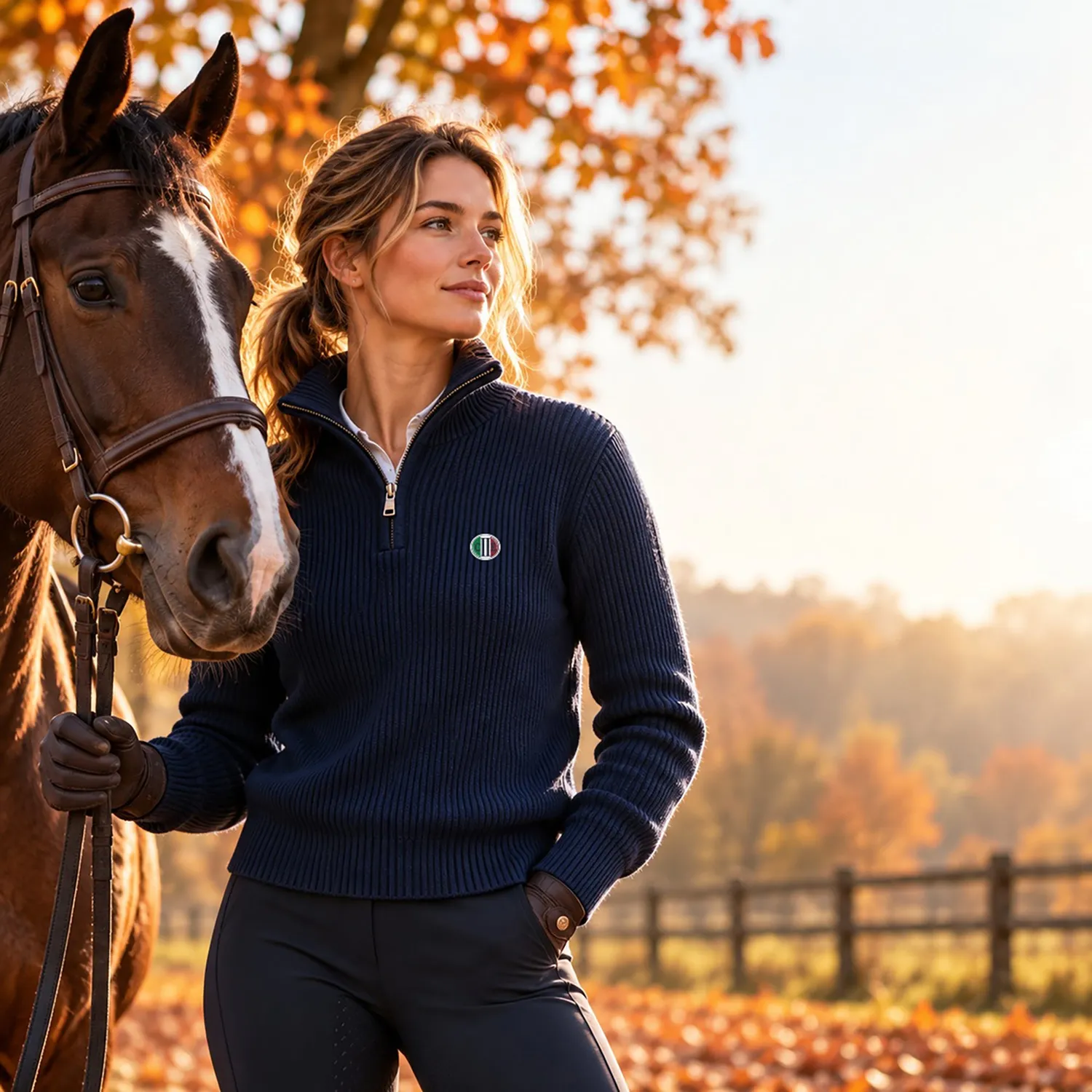 C2E Fremont Zip Pullover merino navy XXS-XXL
