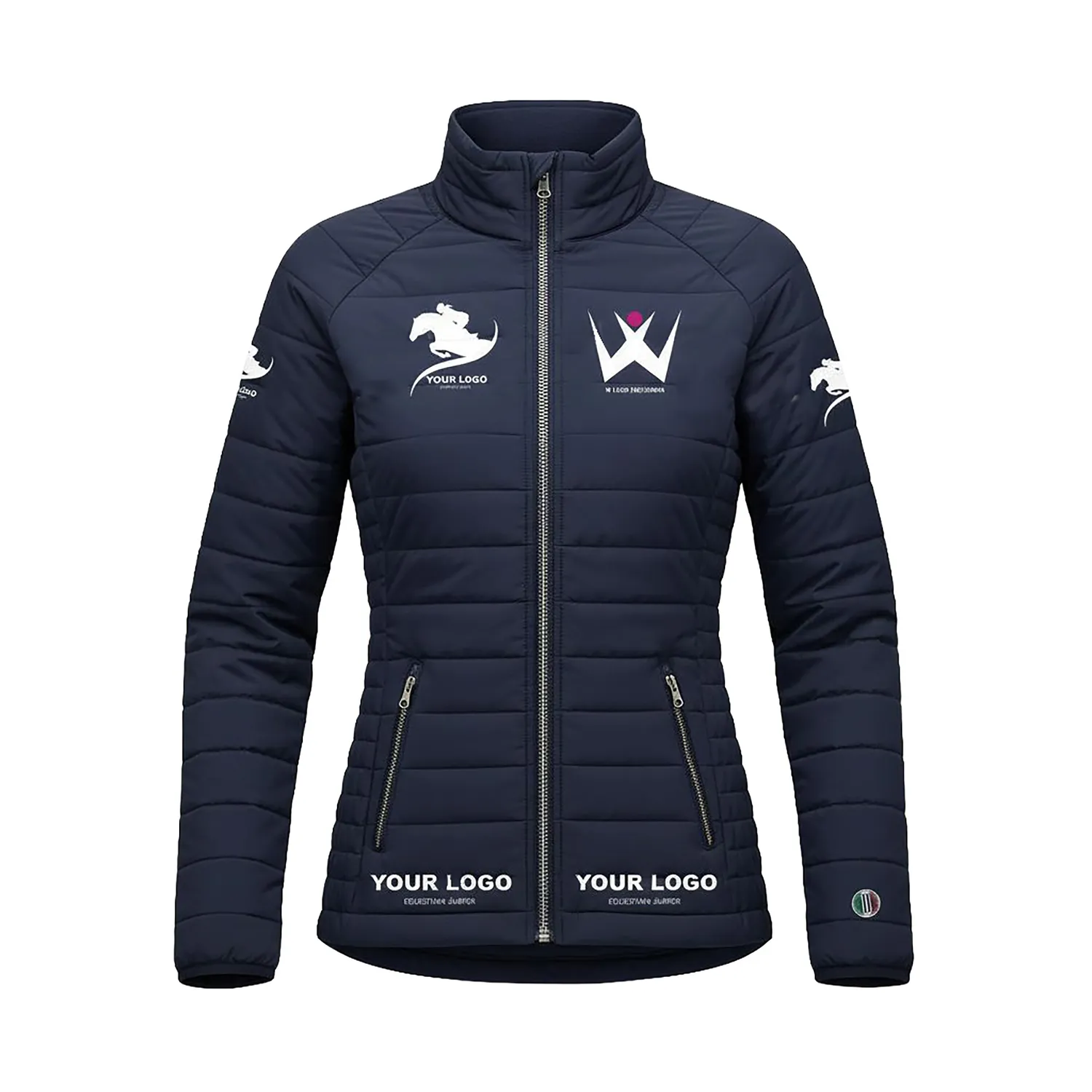 C2E Tulare ridejakke navy let foret vandafvisende