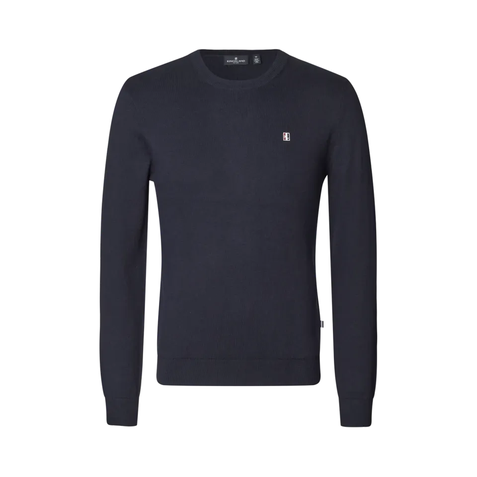 Kingsland Classic 31186 striktrøje navy bomuld cashmere