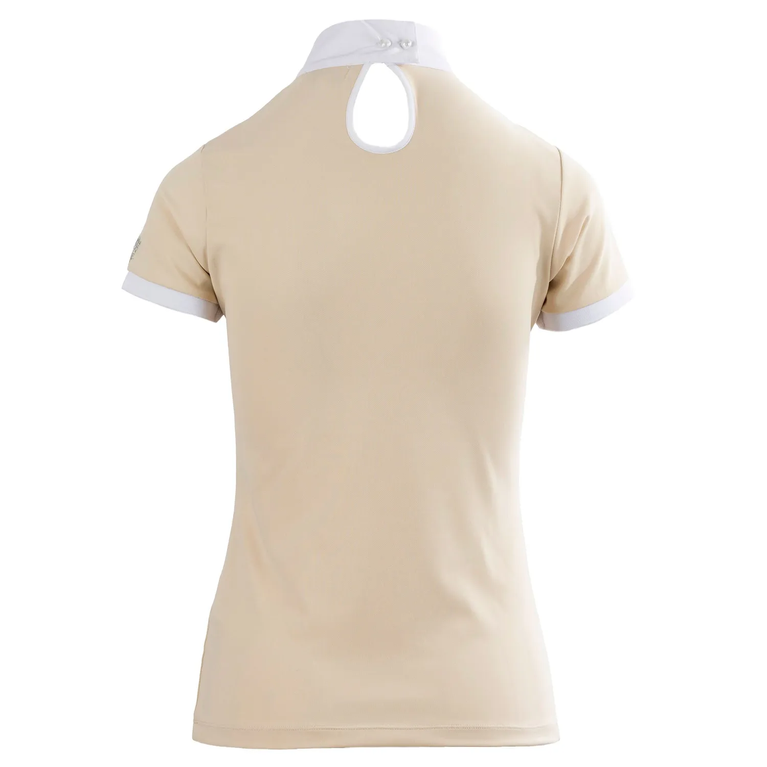 C2E Equestrain Holborn stævnebluse beige strækbar