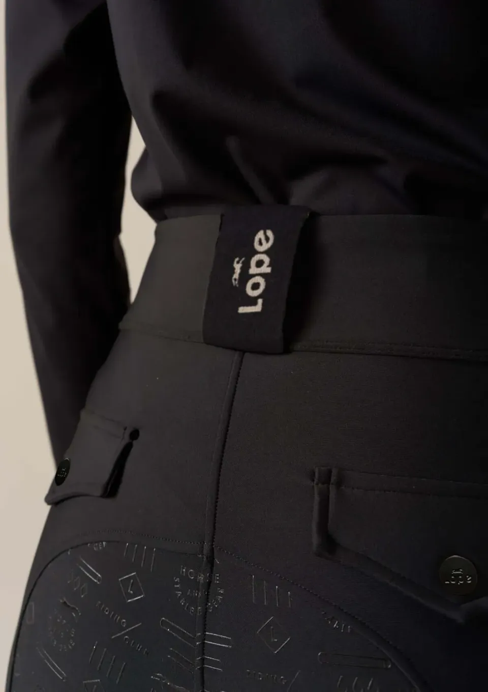 LOPE The Flow ridebukser Black-on-Black kompression