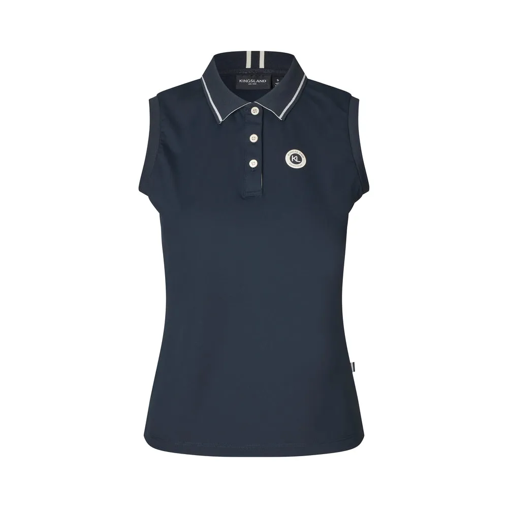 Kingsland KLlaura ærmeløs polo navy M – åndbar
