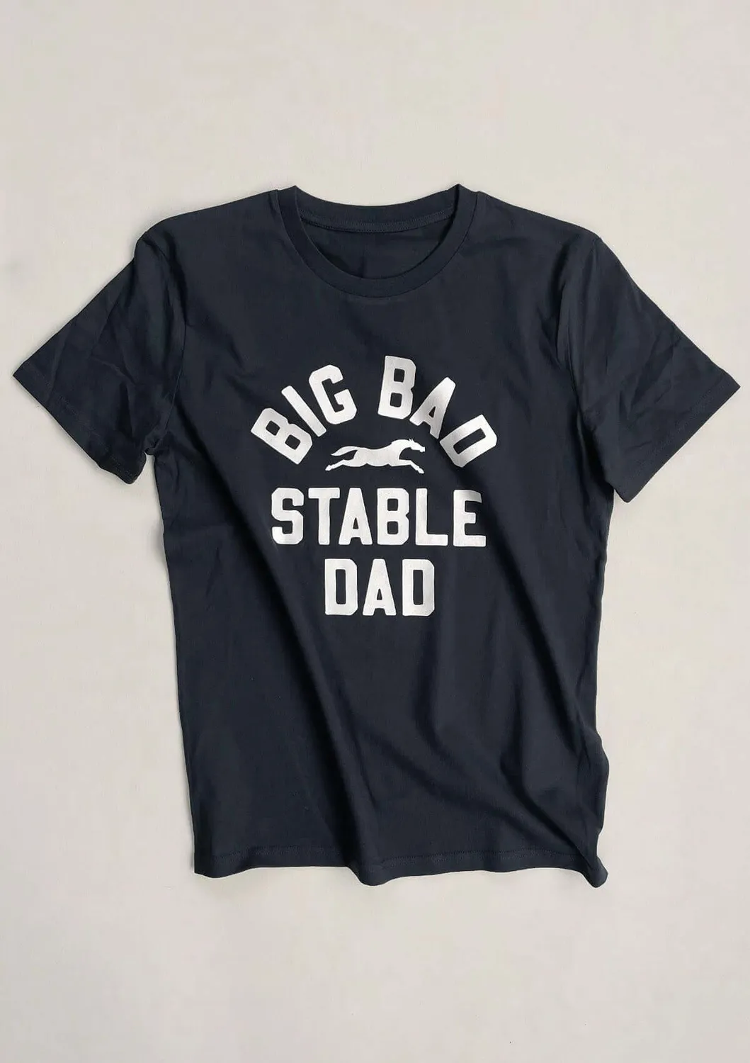 BIG BAD STABLE DAD hoodie mørkegrå bomuld