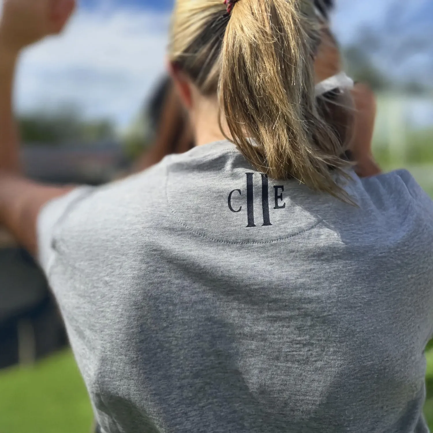 C2E Equestrain Great America t-shirt grå Grey Melange bomuld