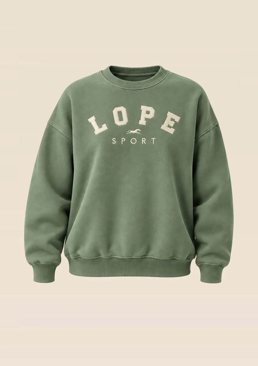 LOPE Equestrian Crewneck sweatshirt grøn oversize