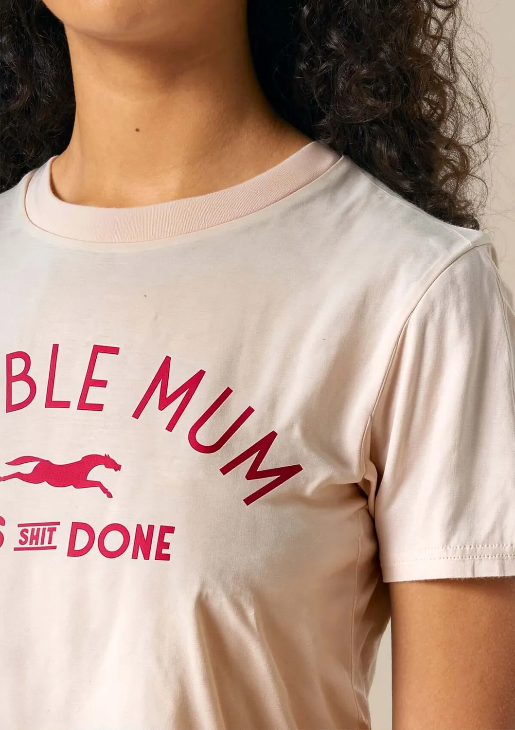 Lope Stable Mum T-shirt dusty pink økobomuld