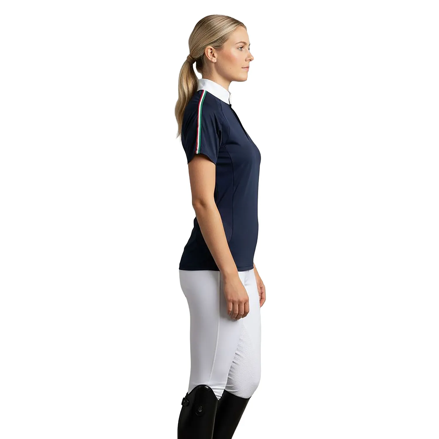 C2E Auburn stævneskjorte navy mesh kort ærme