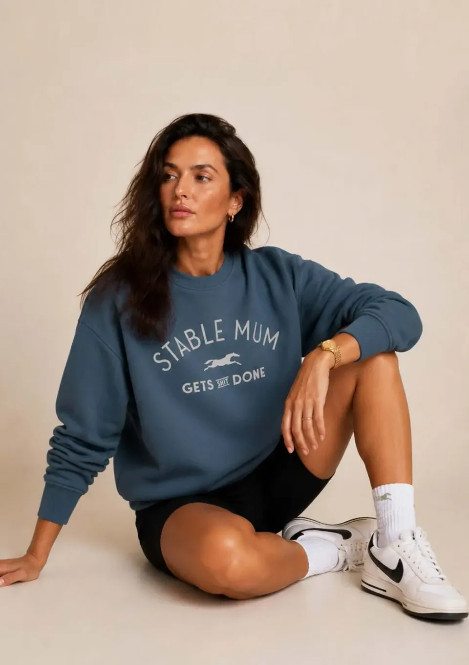 LOPE Stable Mum sweatshirt blå oversized