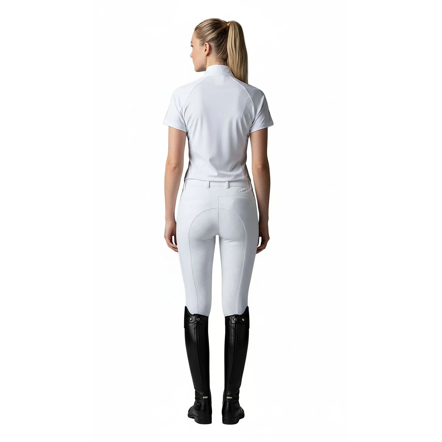 C2E Fresno White ridebukser optisk hvid fullgrip