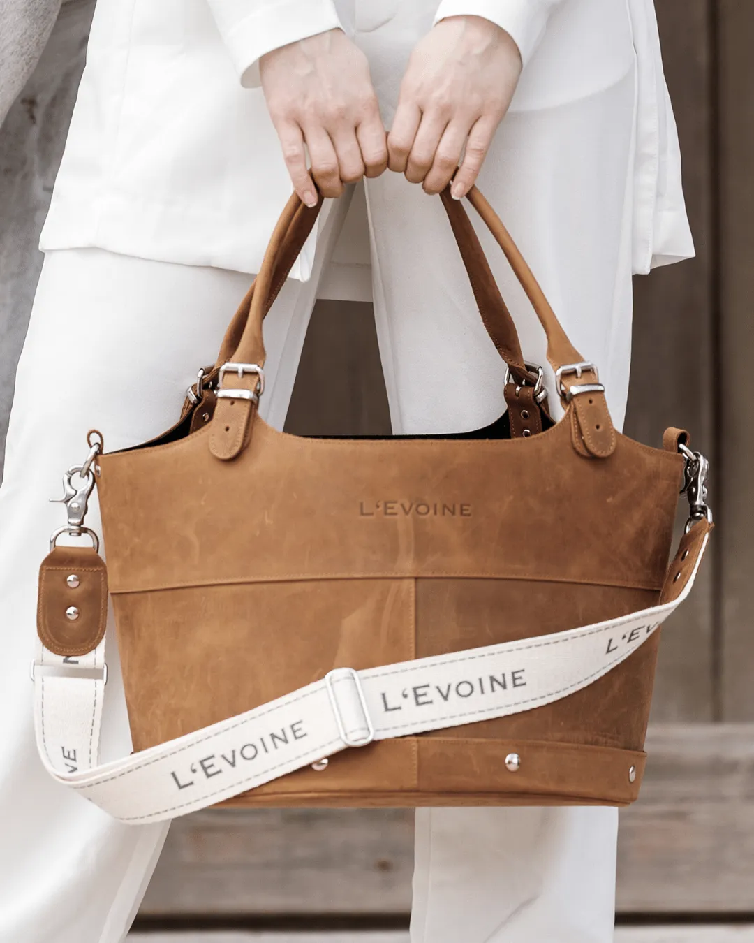 L'Evoine Le Baquet strigletaske læder 35 cm