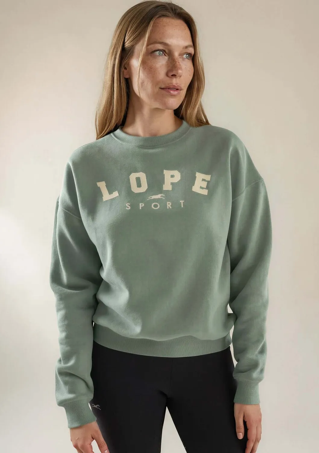 LOPE Equestrian Crewneck sweatshirt grøn oversize