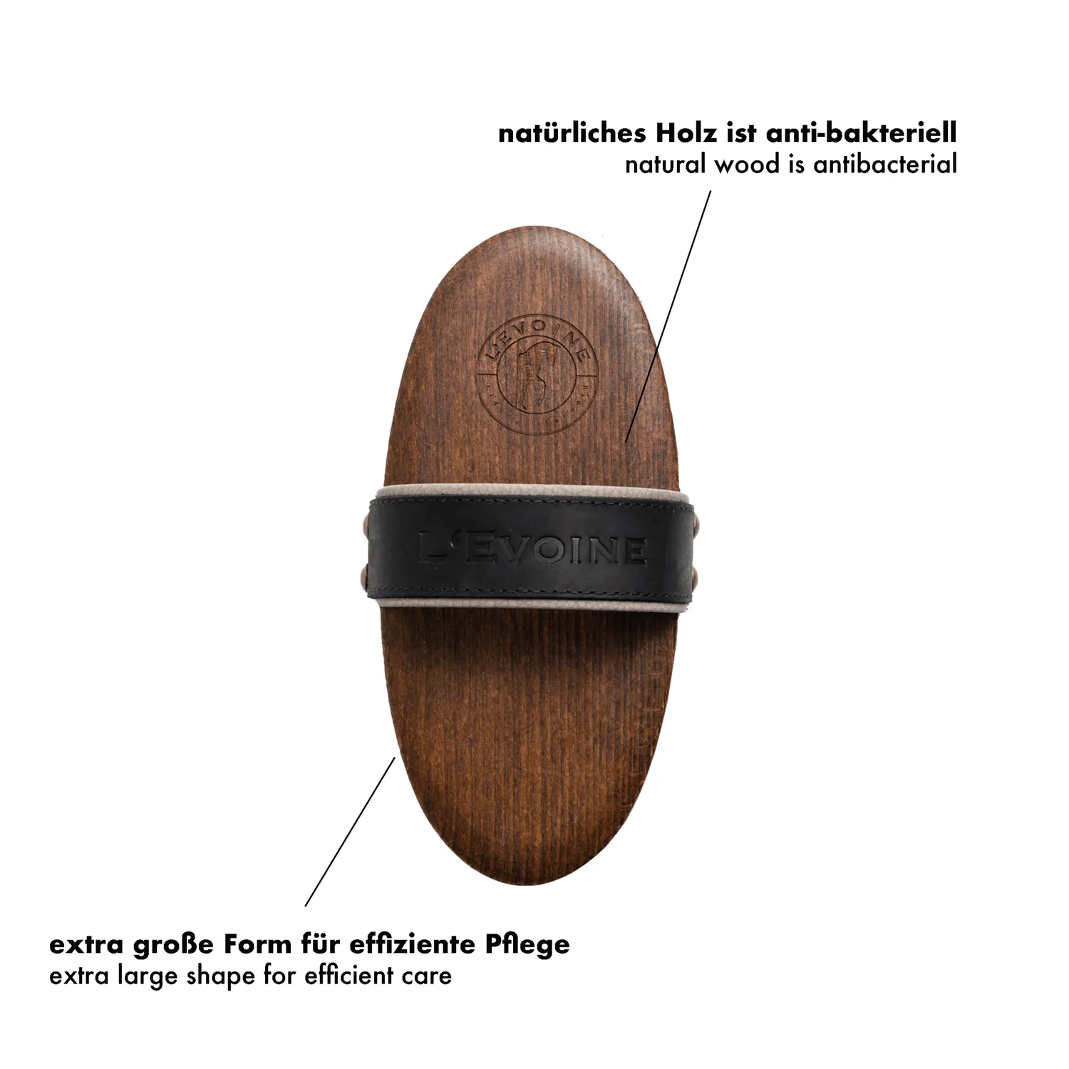 L'Evoine Wurzelbürste rod børste cognac naturfiber