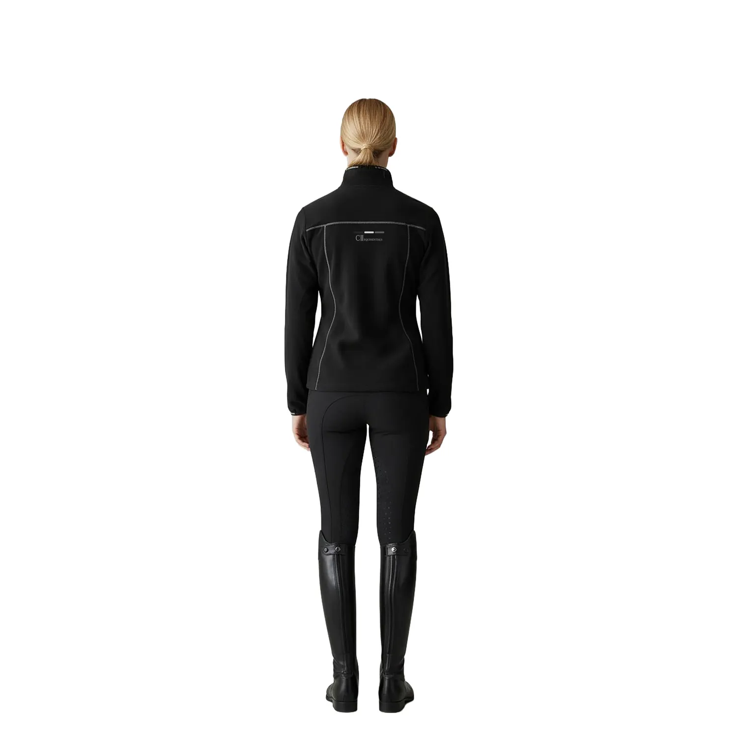 C2E Capistrano microfleece jakke sort S genbrugspolyester