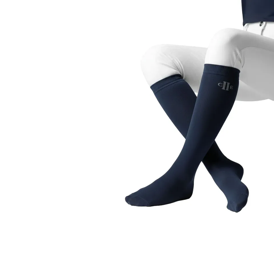 C2E Pomona ridestrømper navy 5-pak tynd skaft