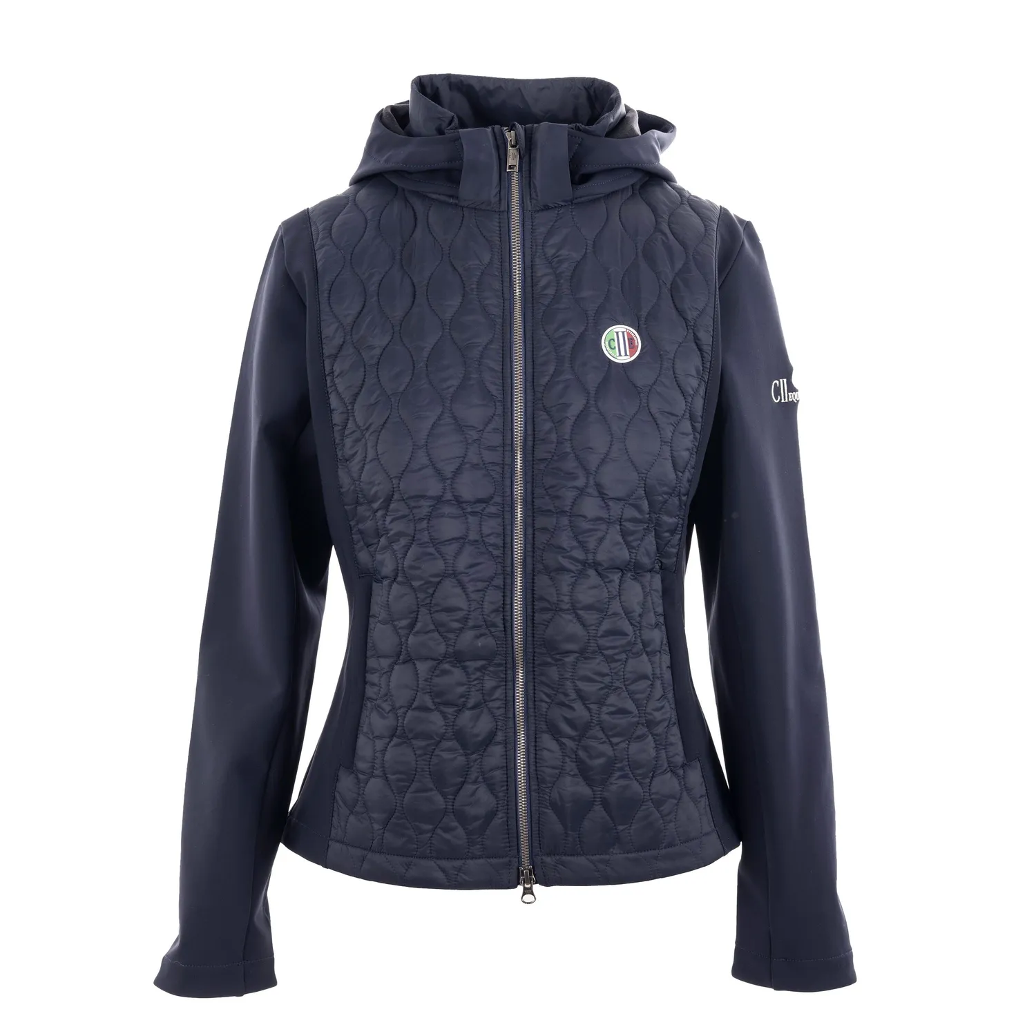 C2E Ripon Hybrid ridejakke navy - quiltet softshell