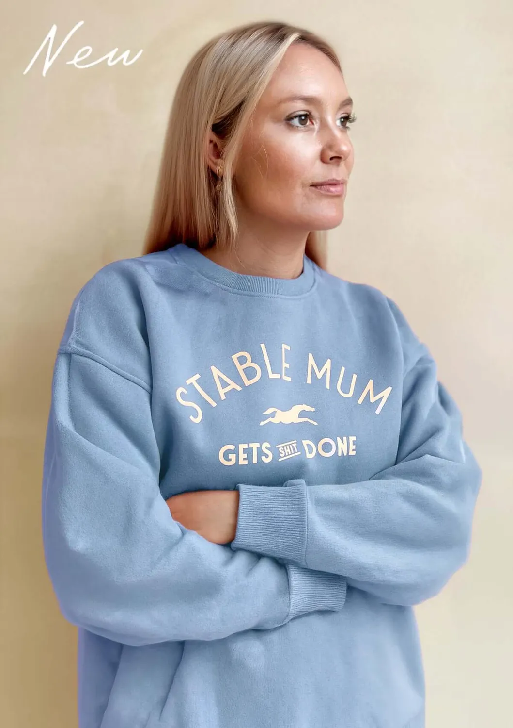 LOPE Stable Mum sweatshirt lyseblå oversized varm