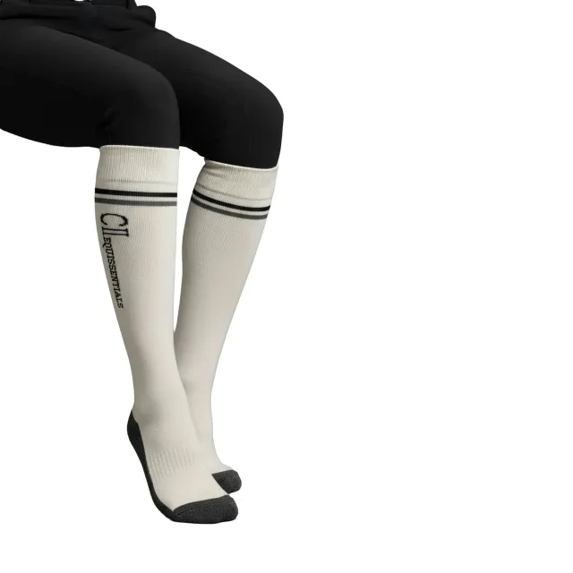C2E Roseville uld ridestrømper offwhite varme