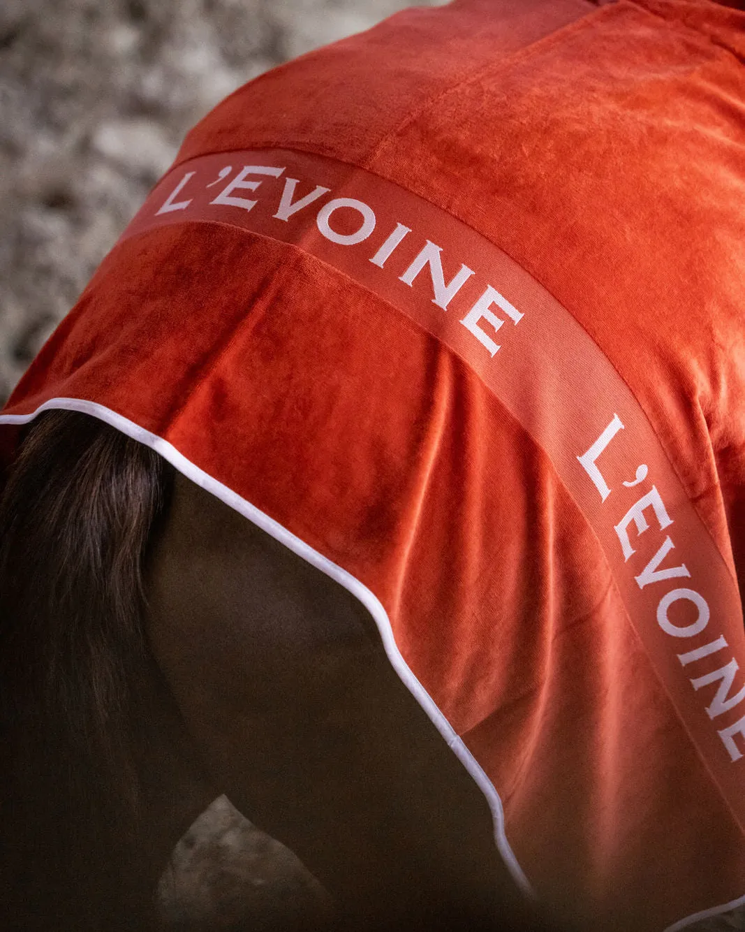 L'Evoine Terry Blanket Dækken brændtrød bomuld