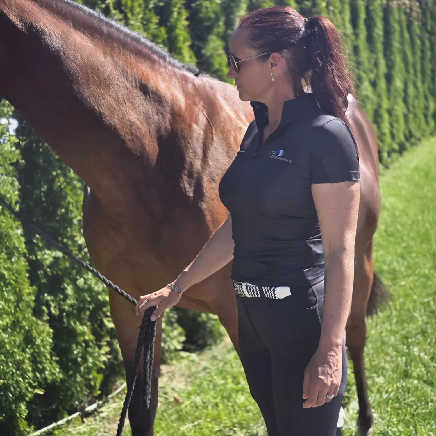 C2E Equestrain Bakersfield stævneskjorte sort dame