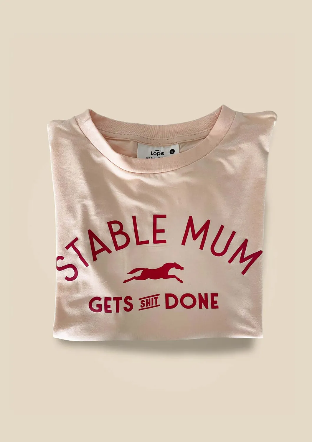 Lope Stable Mum T-shirt dusty pink økobomuld