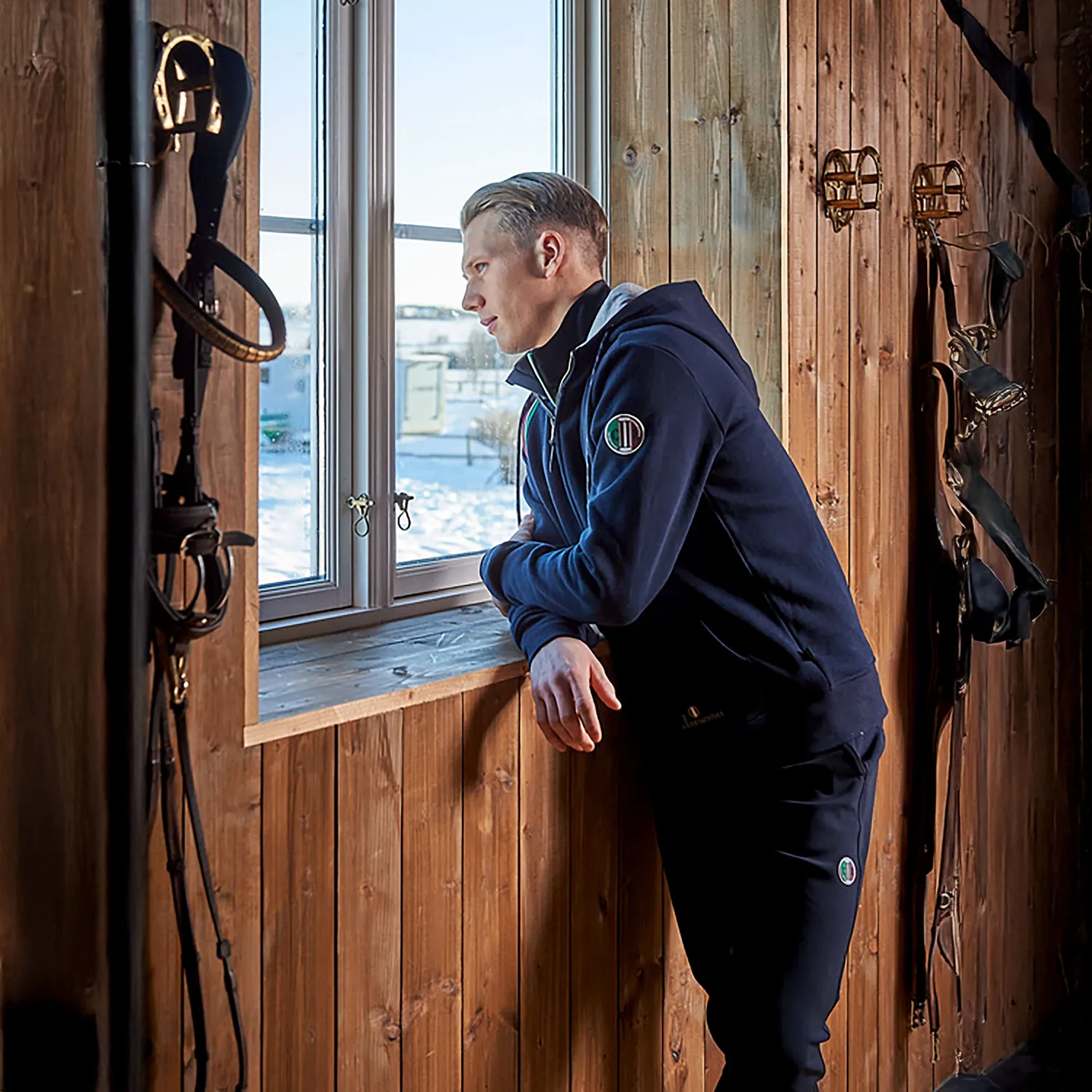 C2E Fullerton ridebukser navy herre knægrip
