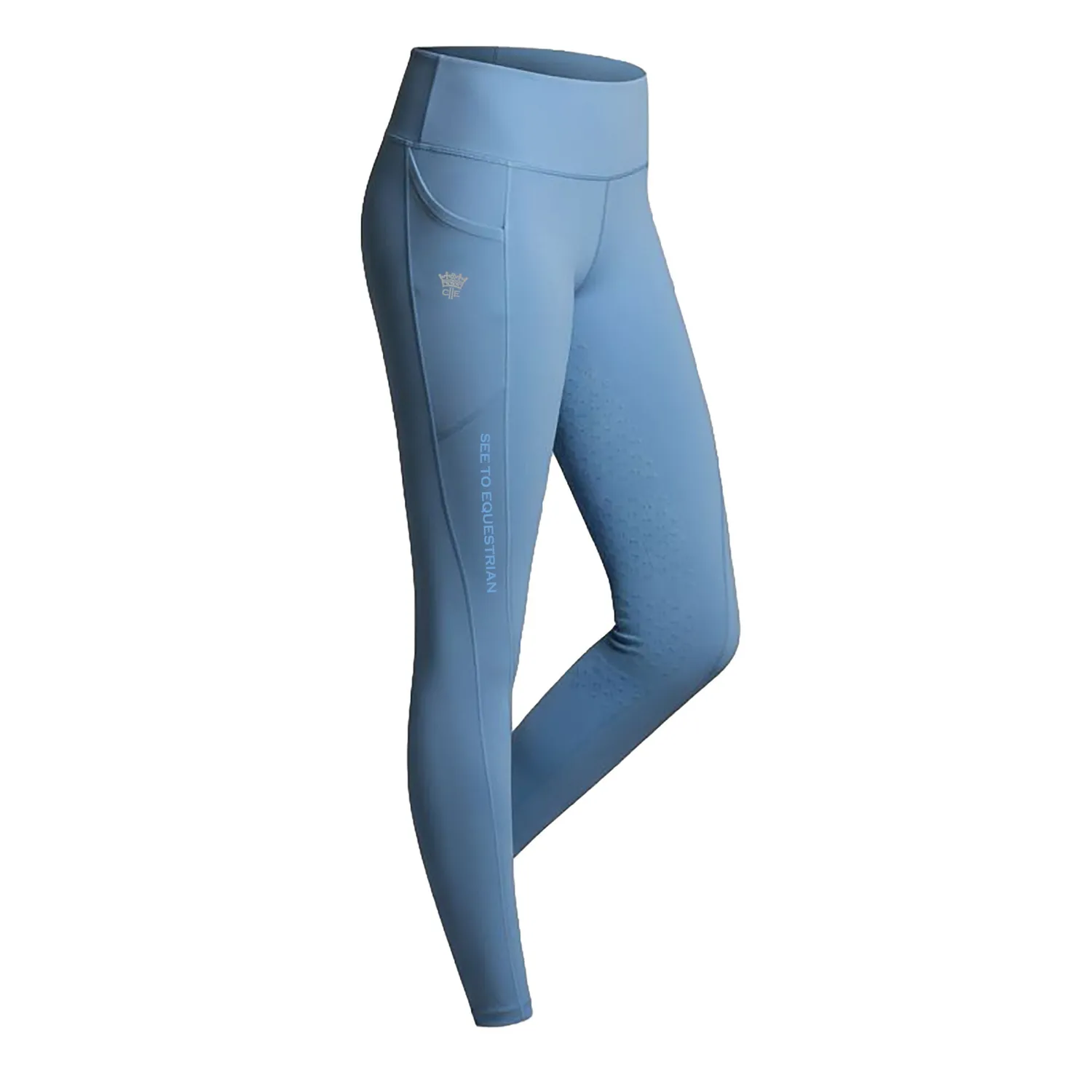 C2E Waterloo Ladies FG Solid ridetights placid blue full-grip