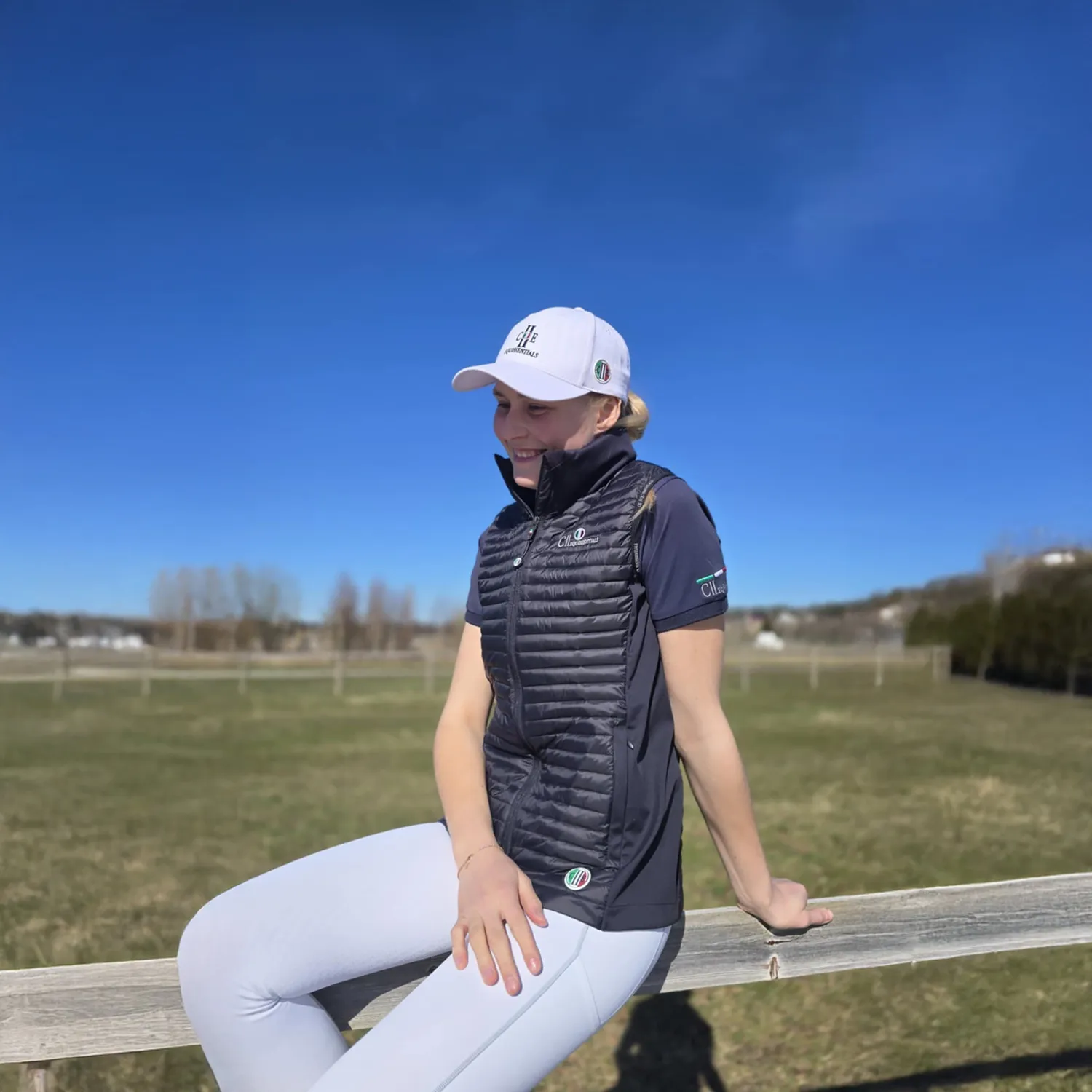 C2E Natomas Ridevest quiltet Black Iris softshell dame
