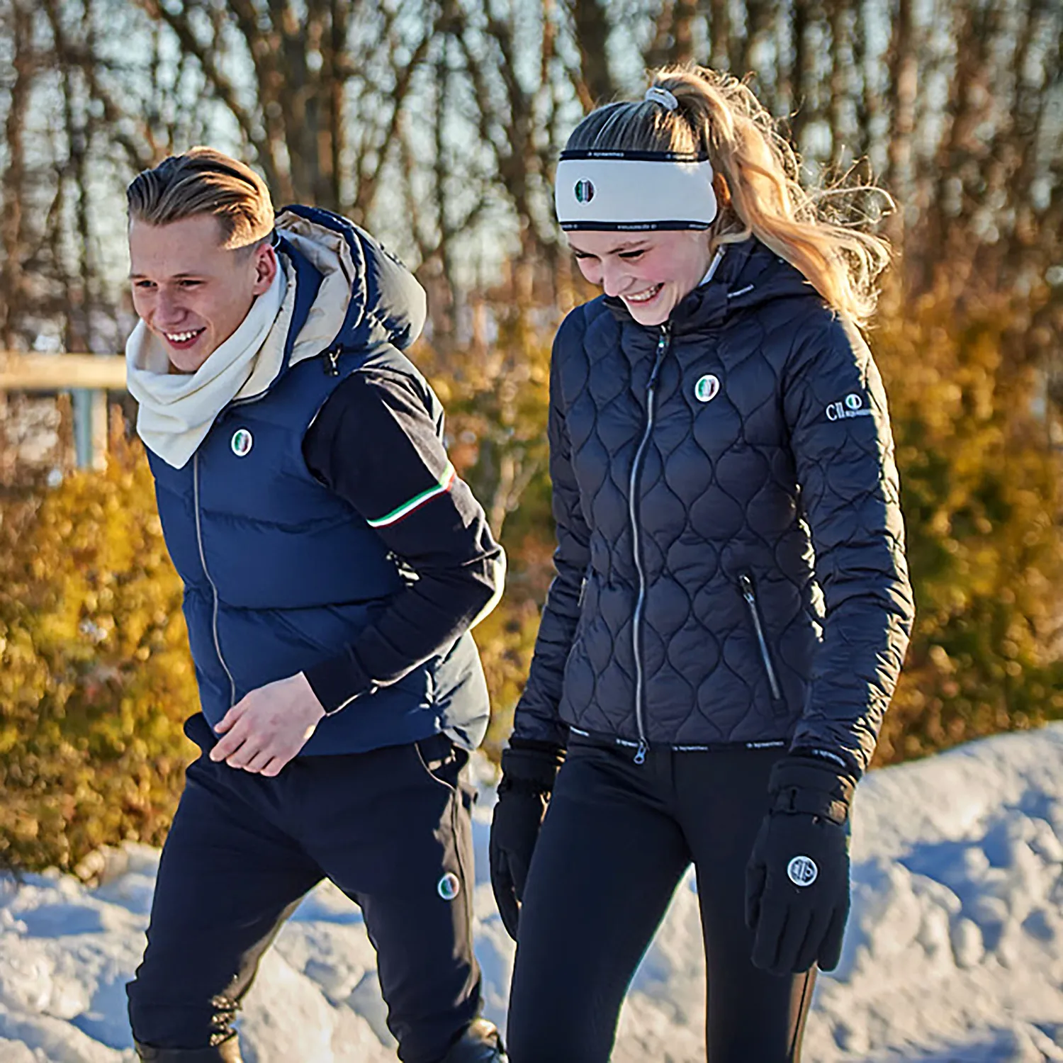 C2E Equestrain Encinitas fleece pandebånd hvid justerbar