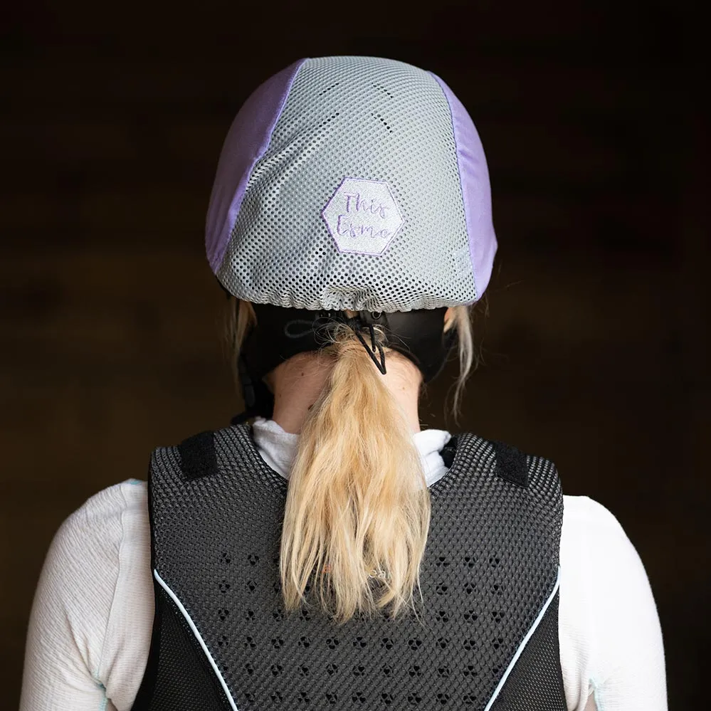 This Esme Ventilated hjelmovertræk baby blue mesh