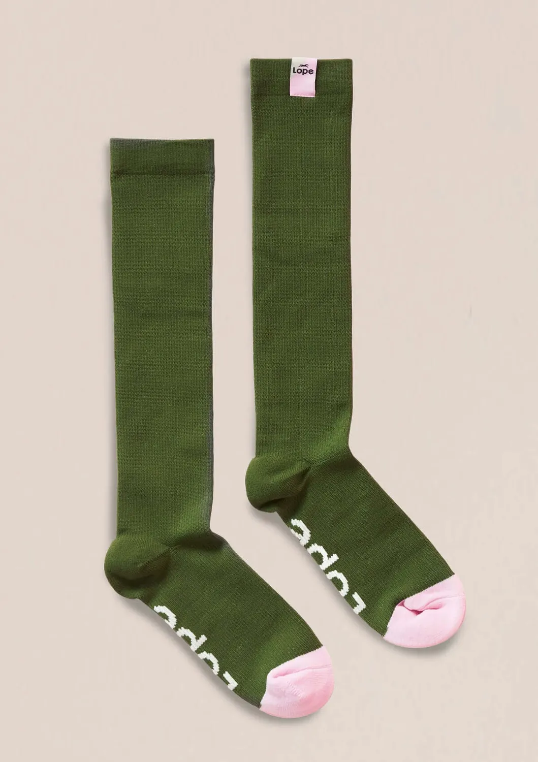 LOPE Equestrian Sport Socks ridestrømper grøn/pink